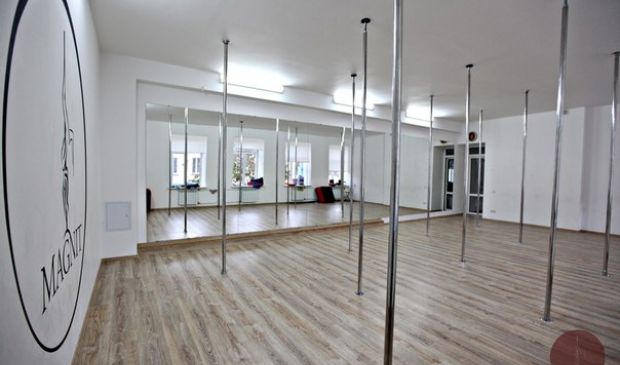 Фотография Школа танцев «МАГНИТ» Большой танцевальный зал со съемными пилонами 56 кв.м.