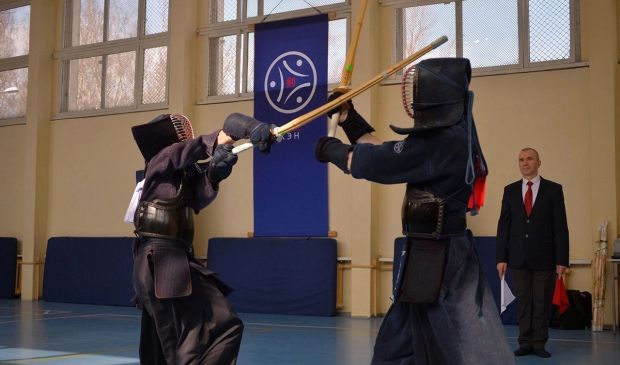 Фотография КЭНДО - японское фехтование бамбуковыми мечами