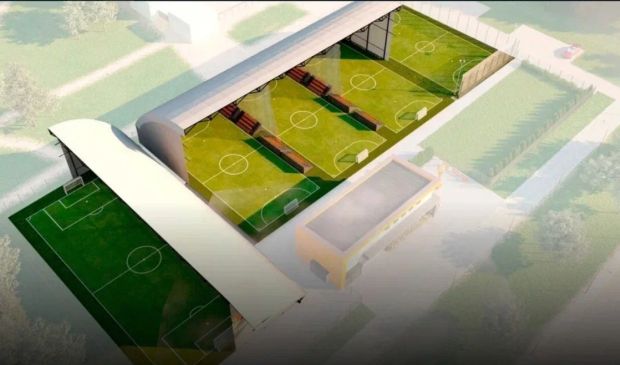 Фотография Футбольное поле под навесом 